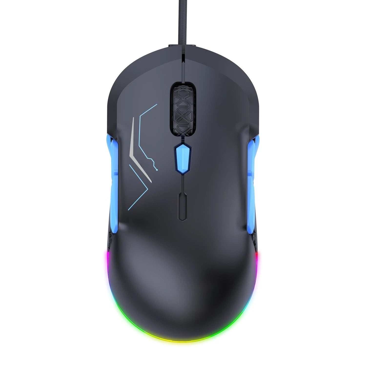 Left Hand Wired Mouse with 10 Buttons Compatible with 12800DPI for Office Work and Gaming Use with Precision Control