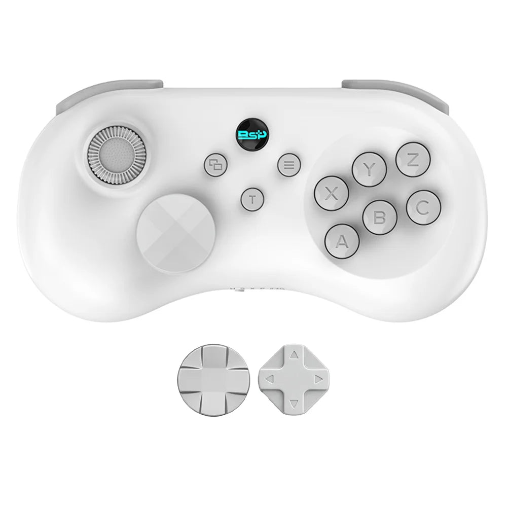 Y04 Wireless Game Controller for Switch/PC/PS4 – Hall Effect Joystick, 6-Button Layout Arcade Gamepad with Turbo & Back Buttons