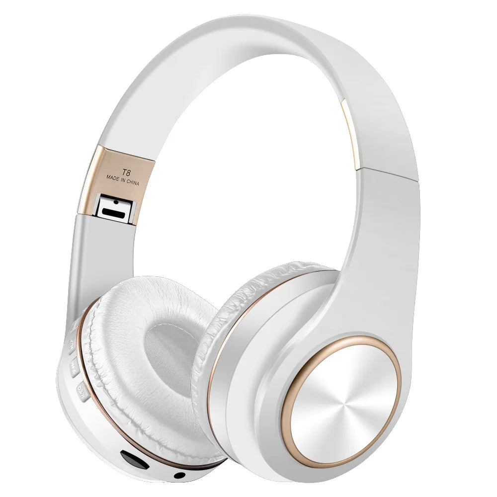 EOENKK T8 Wireless Headphones Bluetooth 5.3 Stereo Surround Sound Foldable Sport Low Latency Gaming Headset With Noise Reduction