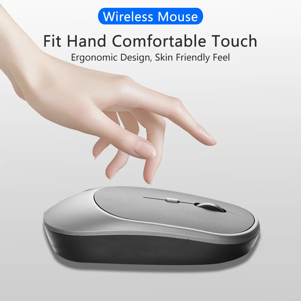 2.4Gh Wireless Gaming Mouse Dual Modes Bluetooth Ultra-Low Power Consumption,Compatible With PC Mac Computers Laptops Mute