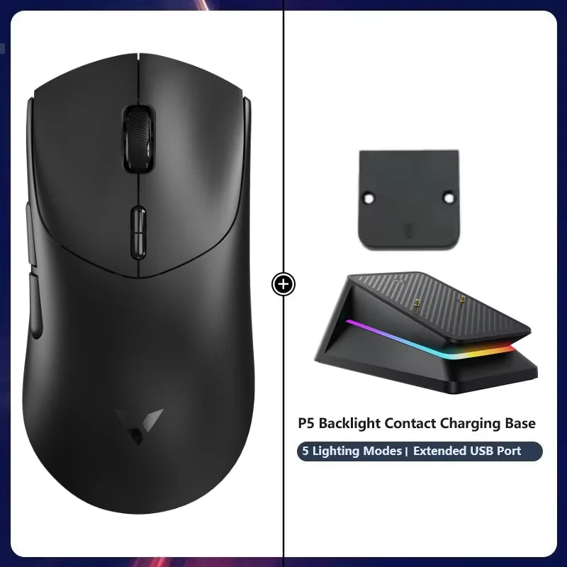 Rapoo VT7 VT7MAX Wireless Gaming Mouse True 8K Wireless Polling Rate 53g Lightweight 100-Million Mechanical Switch Macro Enabled