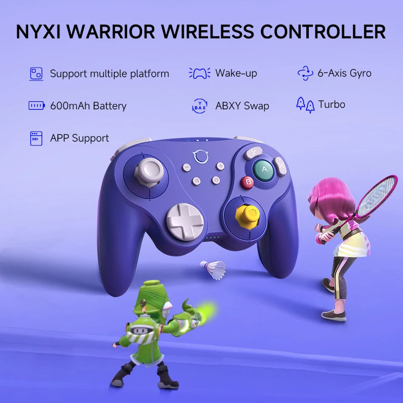 NYXI Warrior Lite Wireless Controller for Switch 2, Hall Effect Joystick No-Drift Gamepad for PC, Micro Mechanical Buttons Vibra