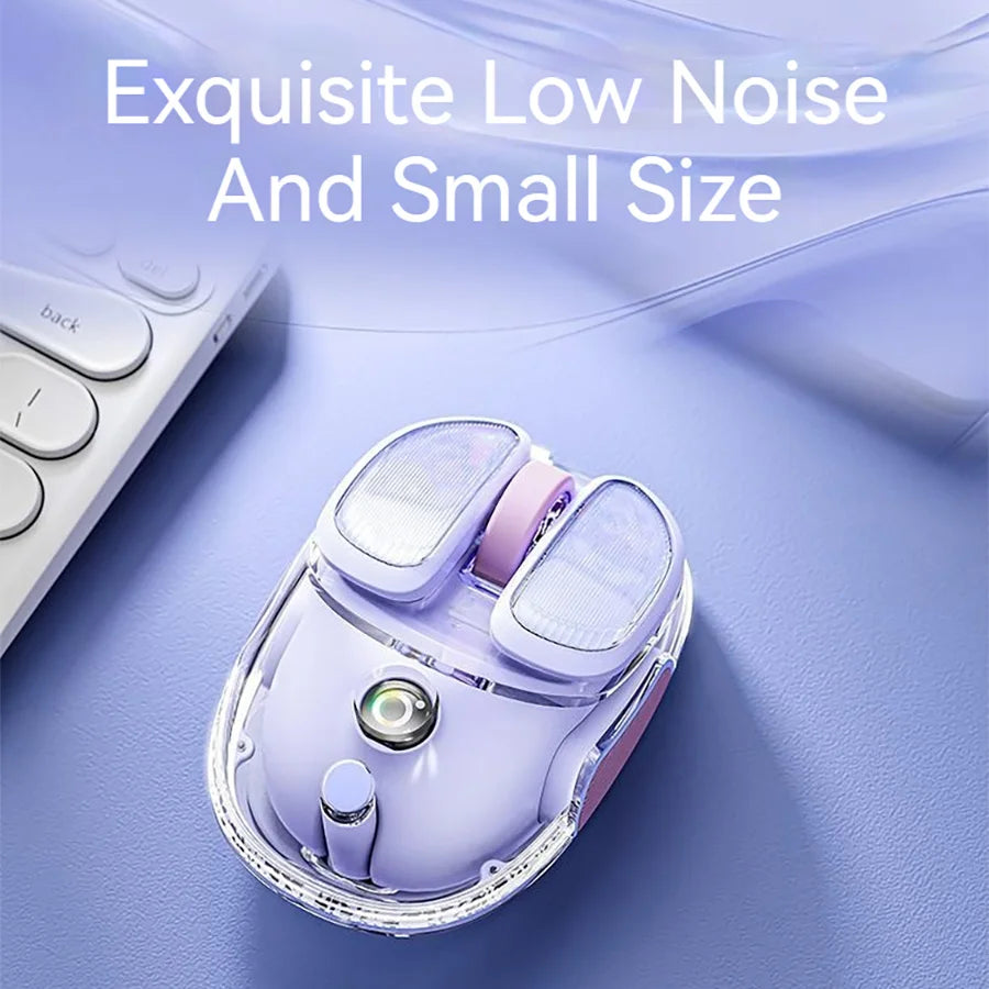 EWEADN Q9 Mini Wireless Mouse, Dual Mode BT+2.4G, 4800 DPI, Silent Click, Rechargeable, Ergonomic, Potato Shape, for Office/Home