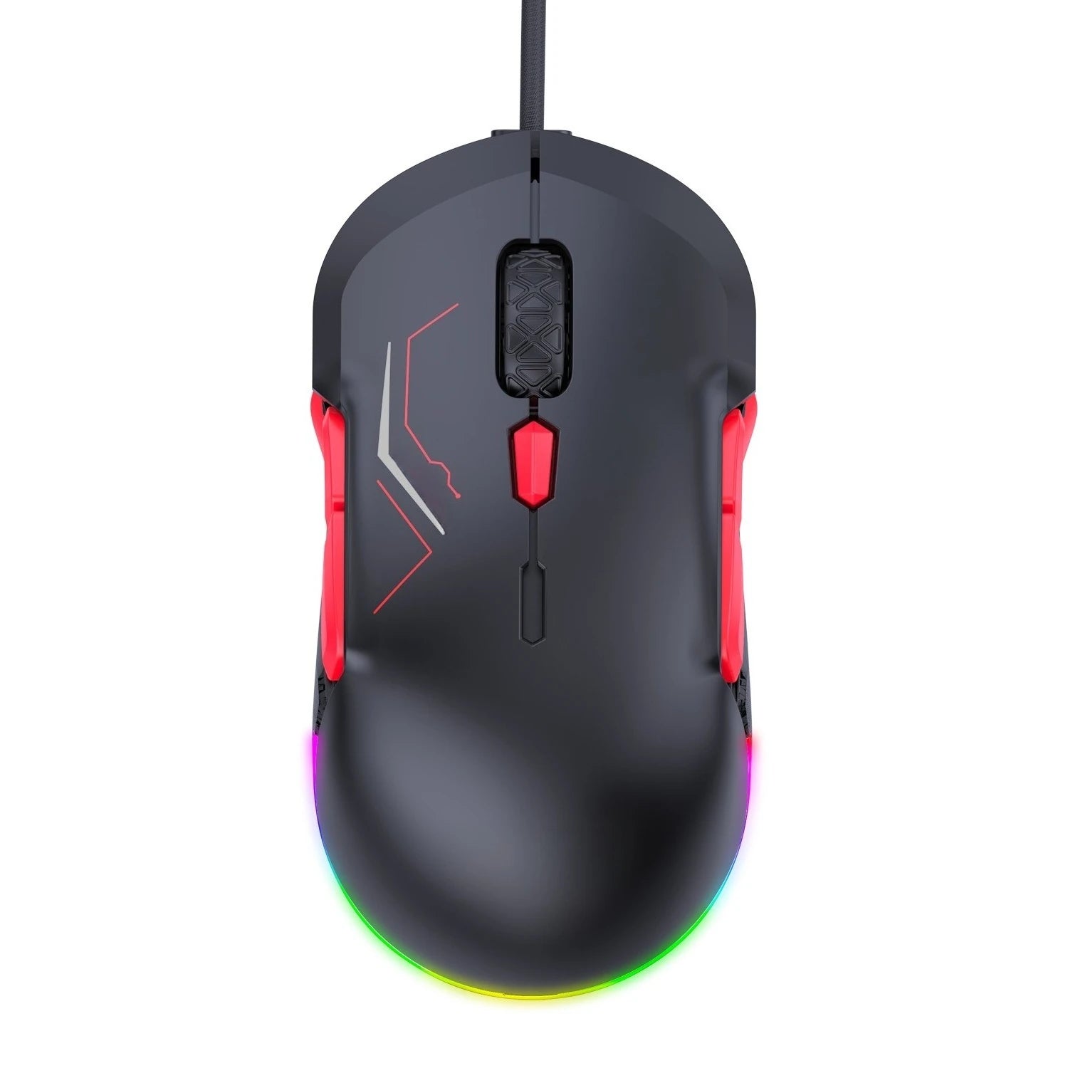 Left Hand Wired Mouse with 10 Buttons Compatible with 12800DPI for Office Work and Gaming Use with Precision Control
