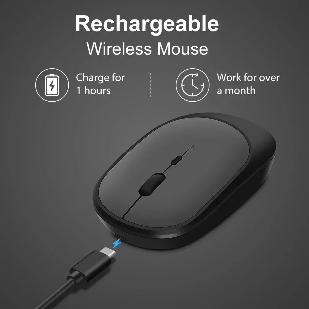 2.4Gh Wireless Gaming Mouse Dual Modes Bluetooth Ultra-Low Power Consumption,Compatible With PC Mac Computers Laptops Mute