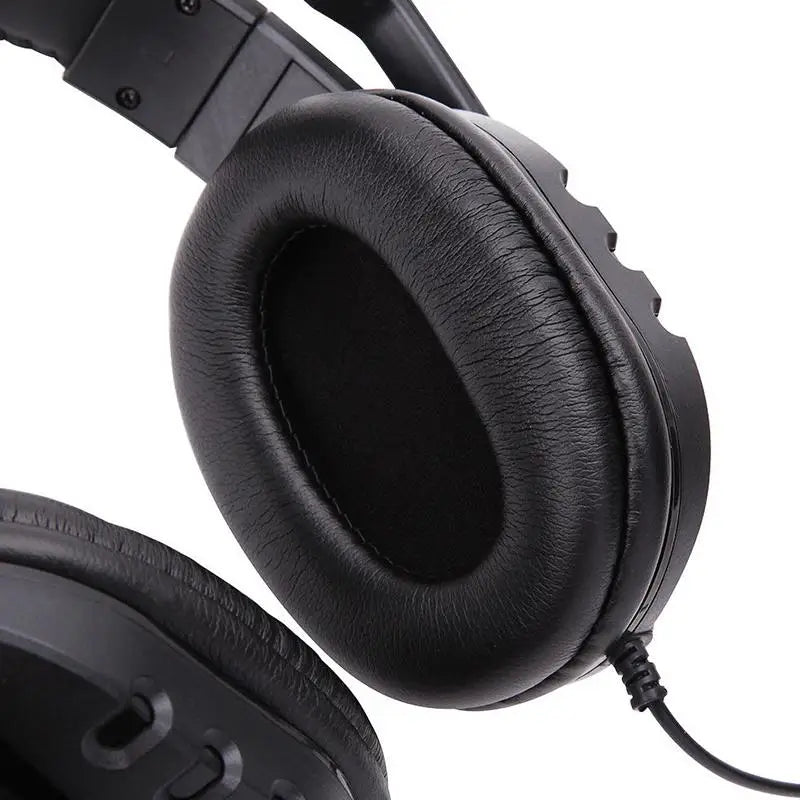 Stereo 3.5mm Wired Headphones with Mic Adjustable Over Ear Gaming Headsets Earphones Low Bass Stereo for PS4 Xbox One PC