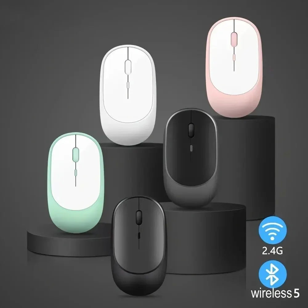 2.4Gh Wireless Gaming Mouse Dual Modes Bluetooth Ultra-Low Power Consumption,Compatible With PC Mac Computers Laptops Mute